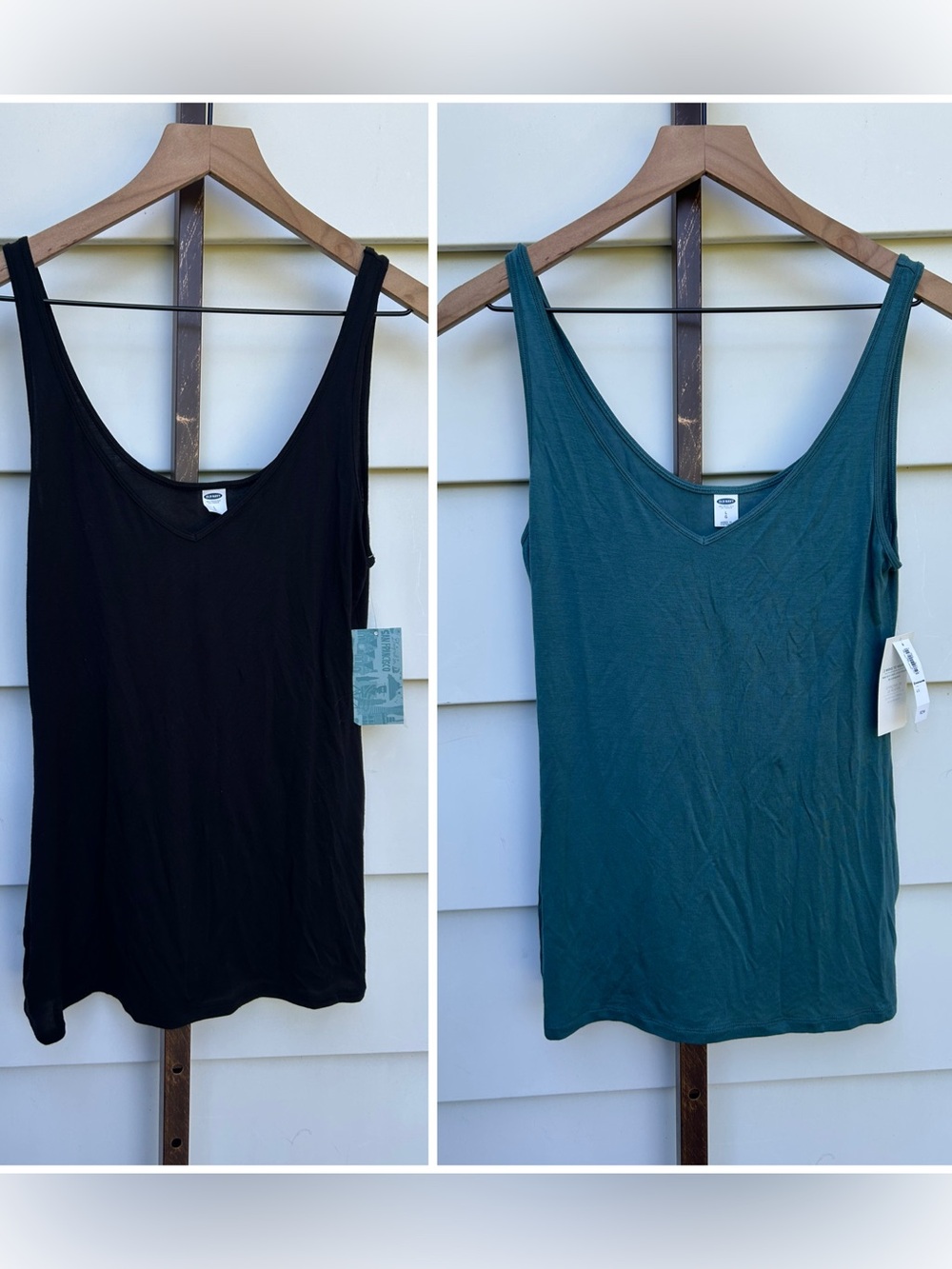NWT OLD NAVY bundle lot of tank tops size large black & teal scoop neck shirt